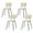 White, variant on IVV Dining Chairs Set of 6, Mid Century Modern Upholstered Armless Kitchen Chairs with Padded Seats and Metal Legs for Kitchen Dining Room, Gray