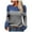 Grey, variant on Fair Isle Sweater for Women Crew Neck Striped Sweater Loose Comfortable Fall Winter Business Casual Outfits Pullover Knit Tops