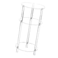 thumbnail image 1 of Mesa auxiliar redonda de acrílico, muebles de oficina de Almacenamiento Simple, mesa de centro transparente acrílica moderna, mesa de bebidas acrílica, 1 of 9