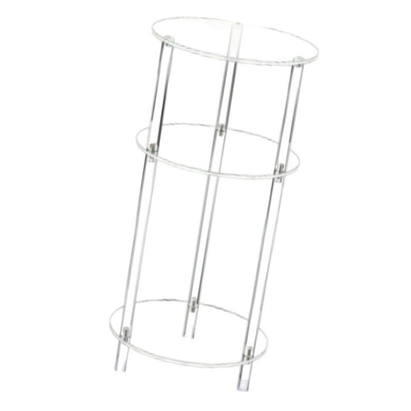 Lipstore Acrylic Round Side Table Compact Drink Table for Bedside Bedroom Living Room