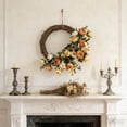 thumbnail image 1 of Festival Decor,17.71In Artificial Rattan Wreath Elegant Visual Effect Sturdy Structure Built-In Hook,Festive Decor for Home Door Wall Window Indoor Outdoor Festive Season Decoration Decors, 1 of 6