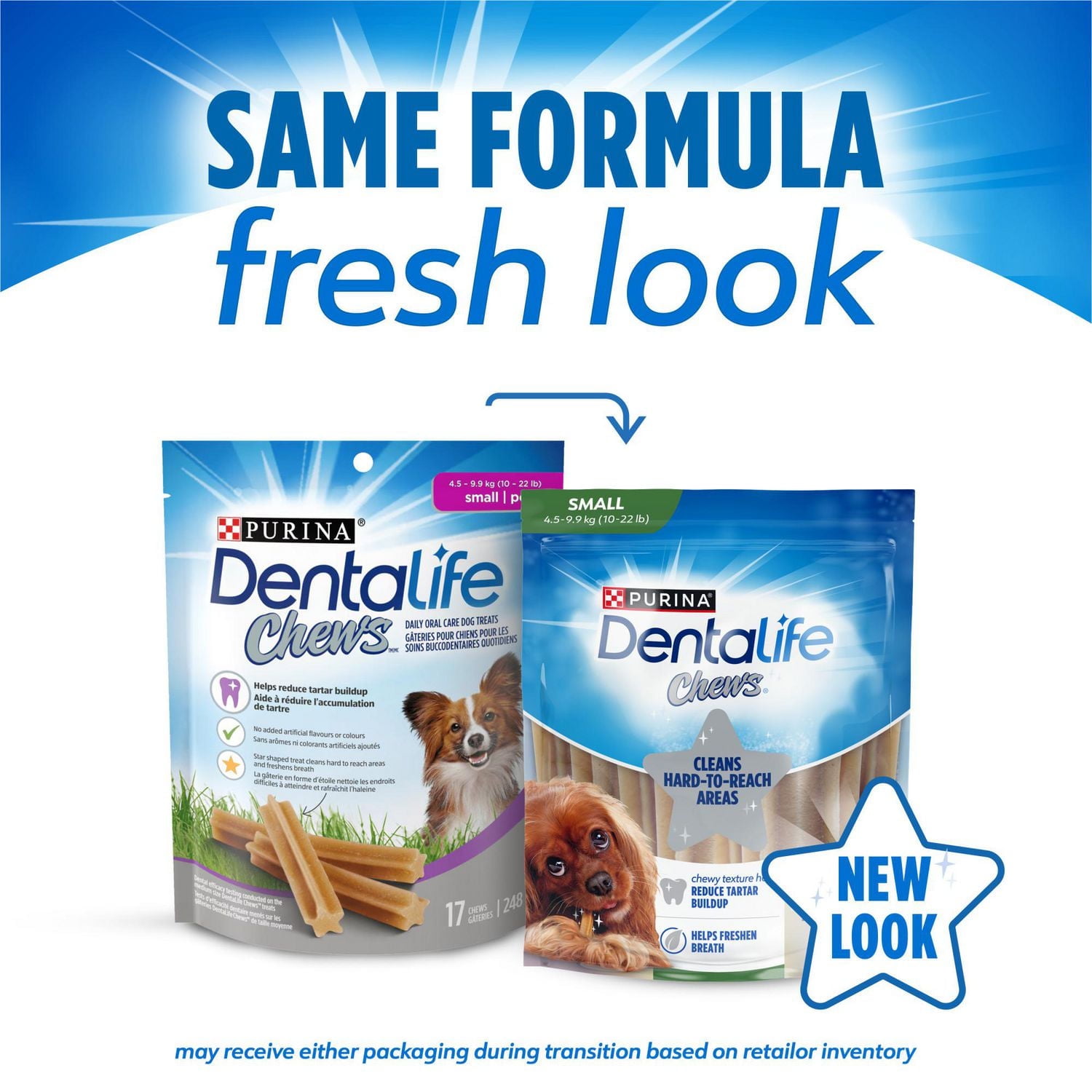 DentaLife Chews Gâteries Pour Petits Chiens Pour les Soins Buccodentaires Quotidiens 248-595g