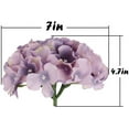 thumbnail image 4 of Silk Hydrangea Heads Artificial Flowers Heads with Stems for Home Wedding Decor,Pack of (Dream Purple), 4 of 5