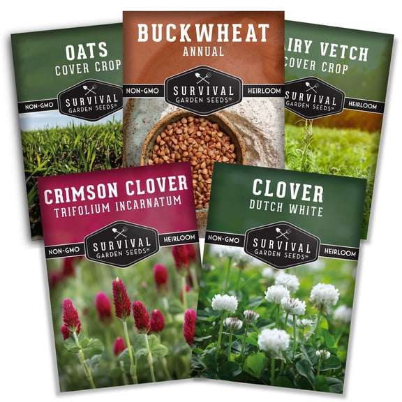 Cover Crop Seeds 5 Variety Pack - Full Sun Annual Heirloom