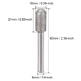 thumbnail image 2 of Brocas de diamante Uxcell para herramientas rotativas con vástago de 1/4 de pulgada, nariz de bola cilíndrica de 10 mm, 120 de grano, 10 piezas, 2 of 4