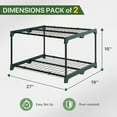 thumbnail image 4 of EAGLE PEAK Greenhouse Shelving Staging Double 2 Tier, Outdoor/Indoor Plant Shelves, 27"x19"x16", Green, 4 of 8