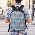 thumbnail image 5 of Uemuo Llamas And Cactus Printed Durable 17-inch Student Backpack - Lightweight, Waterproof, Adjustable Straps, Ideal for School, Work, Travel, 5 of 5