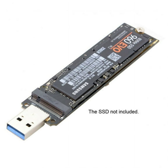 JSER USB 3.0 to NVME M-key M.2 NGFF SSD External PCBA Conveter Adapter with Flash Disk Case