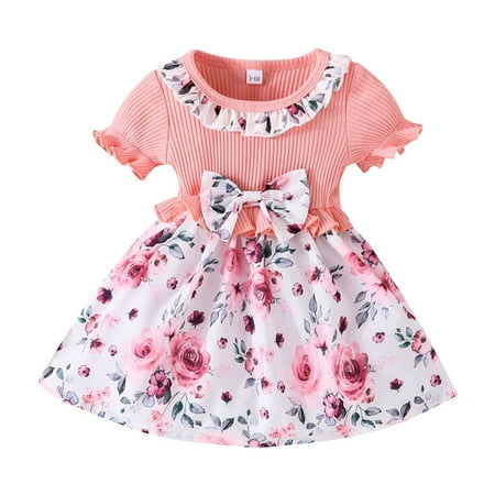 

LHWEN Toddler Boys Girls Set Hallowe-en Christmas Toddler Girls Boys Winter Kids Toddler Baby Girls Spring Summer Floral Ruffle Dress Clothing