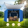 thumbnail image 6 of COBIZI 12x12ft Pop up Gazebo Screen House Tent for Camping, 6-Sided Outdoor Canopy Tent with Removable Roof&Sidewalls, Portable Hub Tent with Carrying Bag and Ground Stakes, Blue(Upgraded), 6 of 10