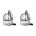 thumbnail image 1 of Qarigey escolar de PVC con transparente: fácil de usar y acceder a Essentials, impermeable, para exteriores, bolso de hombro transparente, negro talla pequeña 2Conjunto, 1 of 6