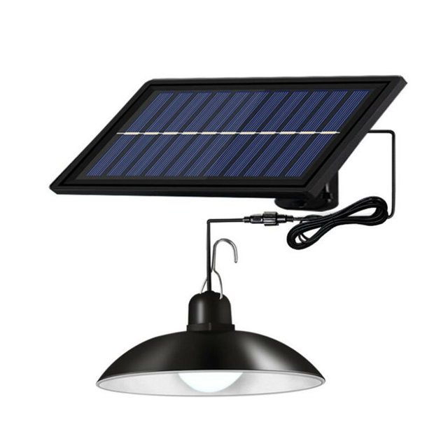LED Solar Pendant Light Outdoor Indoor Solar-Power Lamp With Line Bulb Shed Lighting For Home Garden Yard Chandelier
