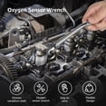 thumbnail image 2 of 22mm O2 Oxygen Sensor Wrench with Contour Handle and Flexible Head Chrome Vanadium Steel O2 Oxygen Sensor Socket Wrench Rustproof Oxygen Sensor Wrench Tool for Oxygen Sensors-silver-, 2 of 9