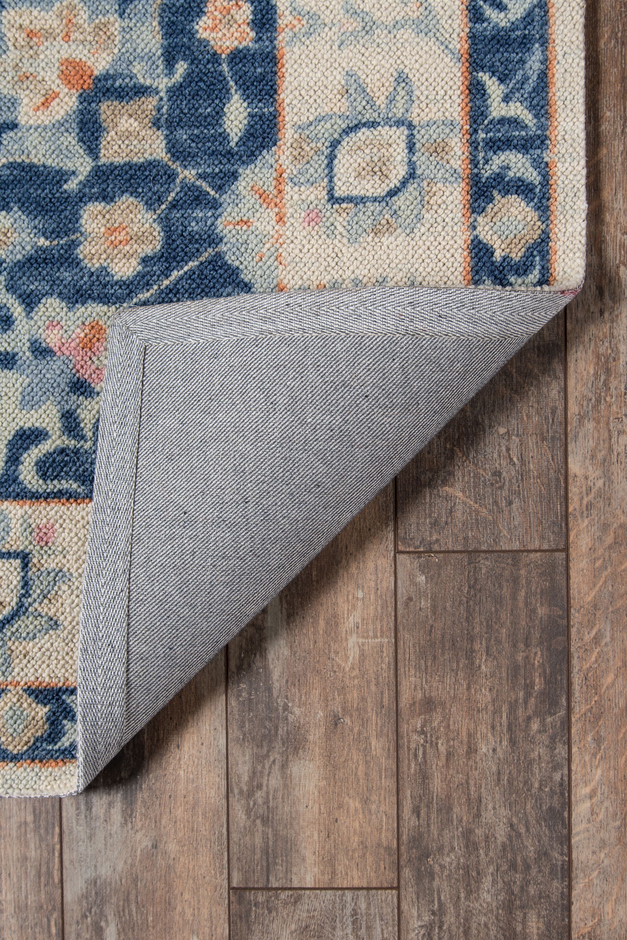 Momeni Anatolia Machine Made Wool and NylonNavy Area Rug 5'3" X 7'6"
