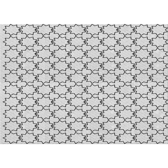 Ahgly Company Indoor Rectangle Patterned Platinum Gray Area Rugs, 2' x 5'