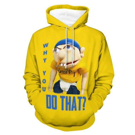 Adult Hoodies Jeffy Unisex Pullover Loose Sweater Hoodie Hooded Sweatshirt With Pockets For Mens Womens