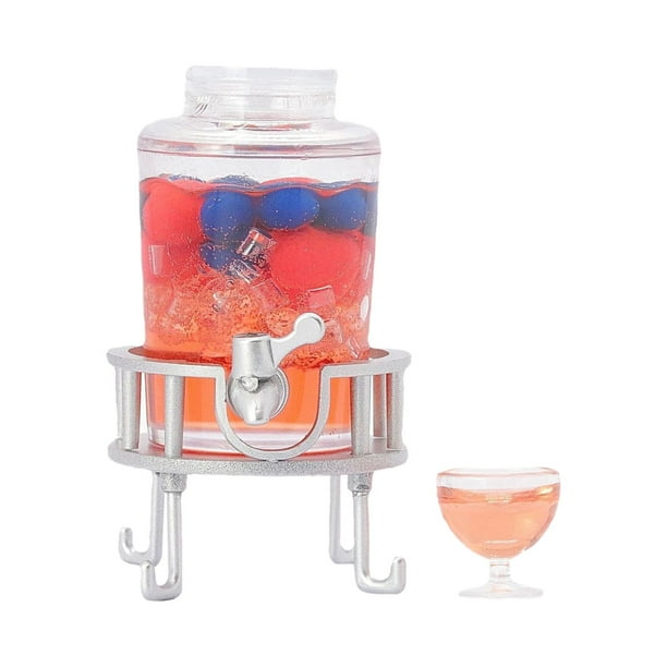 Miniature Dollhouse Juice Bucket Doll House Drinks Buckets Set for 1/12