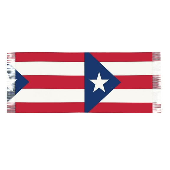 Womens Puerto-Rico Flag Scarf Shawl Wraps Soft Warm Shawls