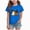 Blue, variant on NOLDARES Girl's V-Neck Graphic Tees Casual Cute Short Sleeve Summer Fall Basic T-Shirt Tops(Blue,11-12 Years)