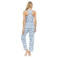 thumbnail image 4 of Lati Fashion Women Sleeveless Pajamas Pants Set Female Sleepwear Blue Size X-Large, 4 of 4