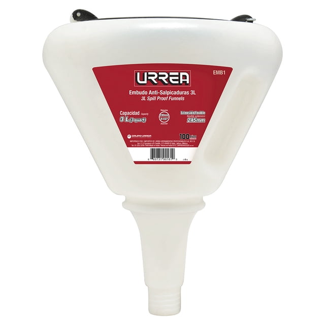Embudo Anti-Salpicaduras Urrea 3L Blanco Traslucido 240 mm 245 mm