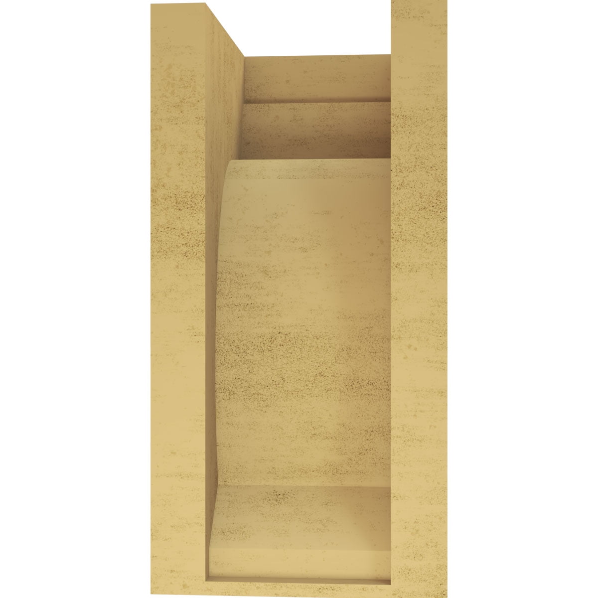 8"W x 8"D x 16"H Wide Emerson Rough Cedar Woodgrain TimberThane Corbel, Primed Tan