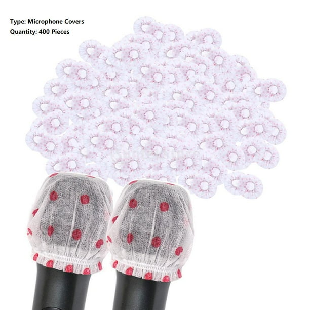 1 paquete de protectores de cubiertas de filtros de parabrisas de micrófono de escenario de 400 piezas Hugo cubierta de micrófono desechable