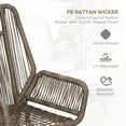 thumbnail image 4 of Outsunny Rattan Leisure Chair Set w/ Cushion, Adjustable Backrest Chair, 4 of 10