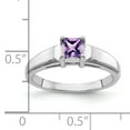 thumbnail image 3 of Primal Gold 14 Karat White Gold 4mm Princess Cut Amethyst Ring, 3 of 5
