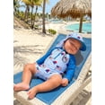 thumbnail image 5 of BemeyourBBs Kids Toddler Baby Boy 4th of July Swimsuit with Sun Hat Independent Day One Piece Swimsuit Infant Boy Bathing Suit Long Sleeve Rash Guard American Flag Popsicle Swimwear Summer Beachwear, 5 of 9