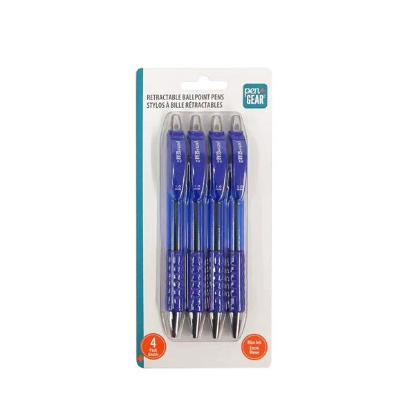 PEN + GEAR PL P+G 4PK BP RT BL, 1.0MM