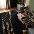 thumbnail image 4 of Manfei Minimalism Patriotic Camo Twin Bedding, Mid Century American Flag Bedding Comforter Set, Chocolate Brown, Black Reversible, 7-Piece, 4 of 6