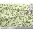 thumbnail image 2 of Soimoi Yellow Poly Georgette Fabric Green Peas Vegetable Print Fabric by the Yard 42 Inch Wide, 2 of 3