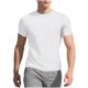 thumbnail image 2 of Blusas y camisas de manga corta y cuello redondo para hombre, estilo casual, de color liso, transpirables, de poliéster, para fitness, de manga larga y cuello redondo., 2 of 9