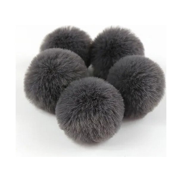 Bola de pompón de imitación de piel de conejo, llavero de pompón de Navidad, juguetes de ropa de coche, bolsa de bricolaje, decoración de ponpones, 4cm, 22 colores