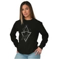 thumbnail image 3 of Triangle Whale Symbolic Spirit Animal Plus Size Long Sleeve Graphic Tee Shirt Brisco Brands 2X, 3 of 5