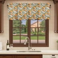 thumbnail image 6 of Country Orange Curtain Valances for Windows, Kitchen Valance Window Treatments Panel 2 Pack, Summer Spring Botanical Plants Leaves Rod Pocket Short Curtains for Bathroom Bedroom 60 x 18 Inch, 6 of 8