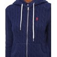 thumbnail image 4 of Polo Ralph Lauren Cable Knit Blue Zip-Up Sweater (Women's), 4 of 4