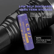 3.7V 21700 Batteries 5000mAh Rechargeable Li-ion Cell for Flashlight Flat Top Battery