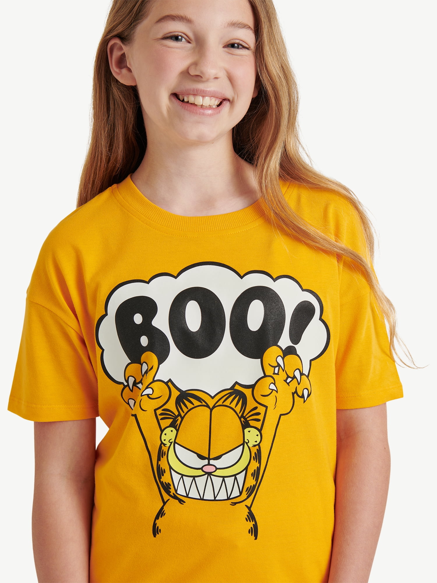 Justice x Garfield Girls Oversized Tee, Sizes XS - XLP