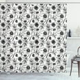 thumbnail image 1 of Ambesonne Pine Cone Shower Curtain, Gardening Plants Theme, 69"Wx84"L, Black and White, 1 of 3