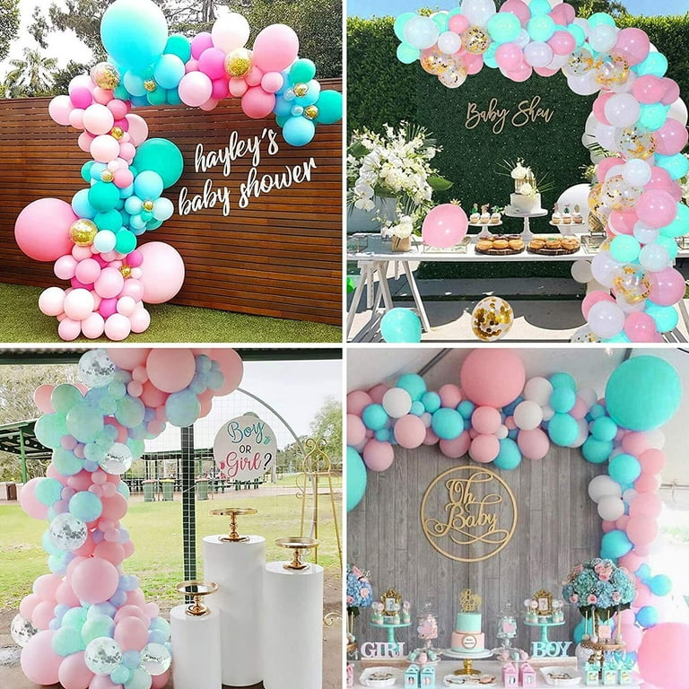 Turquoise and pink baby shower sales