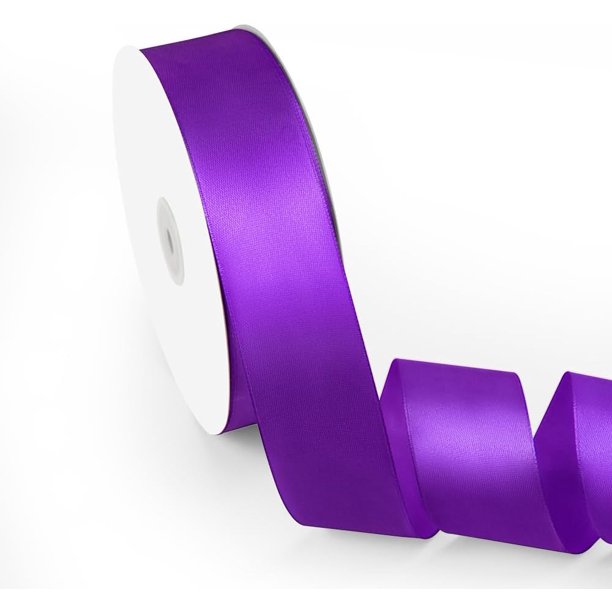 Quhora Cinta de satén de poliéster blanco de una cara de 1-1/2 pulgadas x 100 yardas, cinta de satén para envolver regalos, manualidades, bodas, fiestas, lazos de bricolaje, decoración de ramo, costur