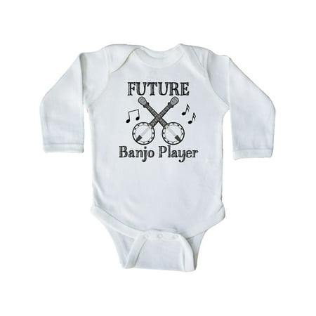 

Inktastic Future Banjo Player Gift Baby Boy or Baby Girl Long Sleeve Bodysuit