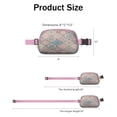 thumbnail image 4 of Nokogo Women's Vintage Floral Running Belt, Fashionable Waterproof Waist Pack, Pink, 4 of 4