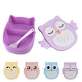 thumbnail image 4 of HBYJLZYG Owl Lunch Box Food Container Storage Box Portable Bento Box Purple, 4 of 4
