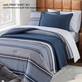 thumbnail image 5 of Campus Comforts by New Sega Home 2-Pack Microfiber Sheet Set, One Print, One Solid, Henry, Blue, Twin-XL, 5 of 8