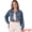 Blue, variant on Women's Rocker Party Rhinestones Denim Jacket XL Light Blue