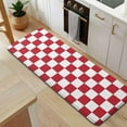 thumbnail image 5 of Red and White Checkered Pattern Kitchen Rug Mat,Kitchen Runner Rugs Non Skid Washable,Decorative Kitchen Floor Mats for Kitchen,Sink,Laundry,17"x47.2", 5 of 7
