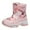 Pink, variant on Gvdentm Boy Boots Toddler Boys Girls Winter Warm Shoes Water-Resistant Comfy Non-Slip Snow Boots Cold Weather Insulated Outdoor Walking Shoe(Pink,13)